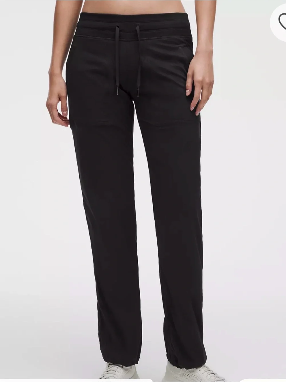 Lululemon Dance Studio Mid-Rise Pant Regular Size 6 Black Drawstring Waist